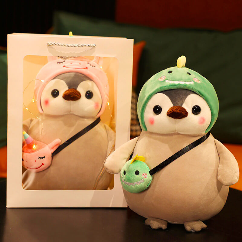 Cute Penguin Stuffed Animal in Cute Costume
