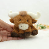 Water Buffalo Plush Bag Charm, Animal Stuffed Keychain
