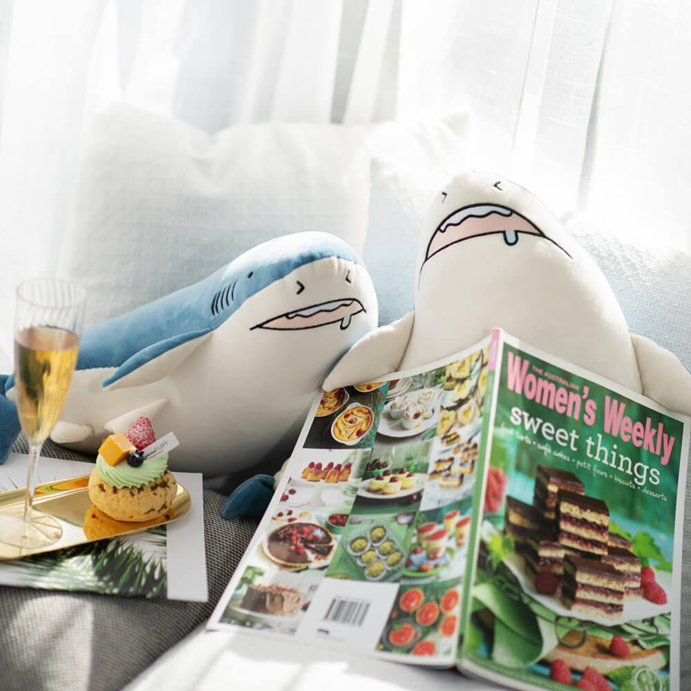 White Shark Plush Stuffed Animal Pillow