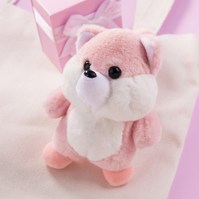 Cute Fox Plush Bag Charm, Stuffed Animal Keychain