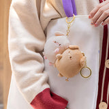 Couple Pig Bag Charm Keychain with Magnet