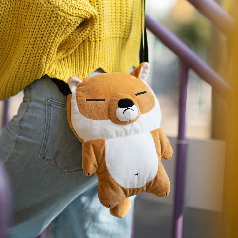Cute Plush Tibetan Fox Shoulder Bag, Crossbody Packet