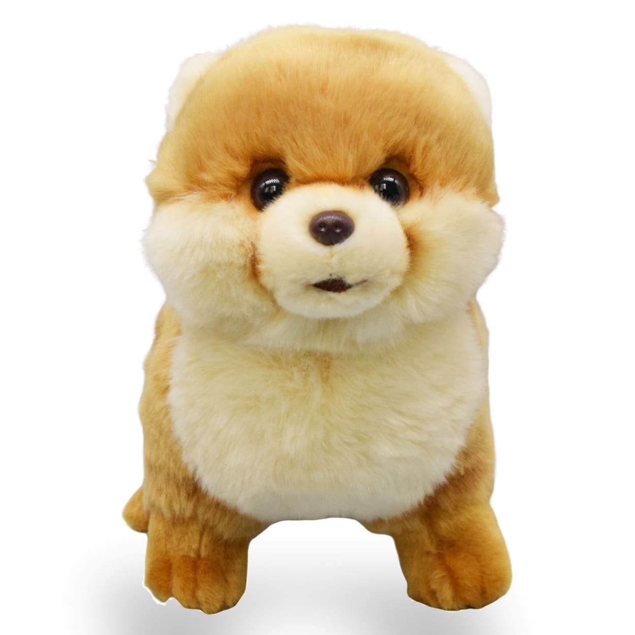 Realistic Yellow Pomeranian Dog Stuffed Animal Plush Toy