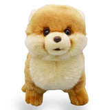 Realistic Yellow Pomeranian Dog Stuffed Animal Plush Toy