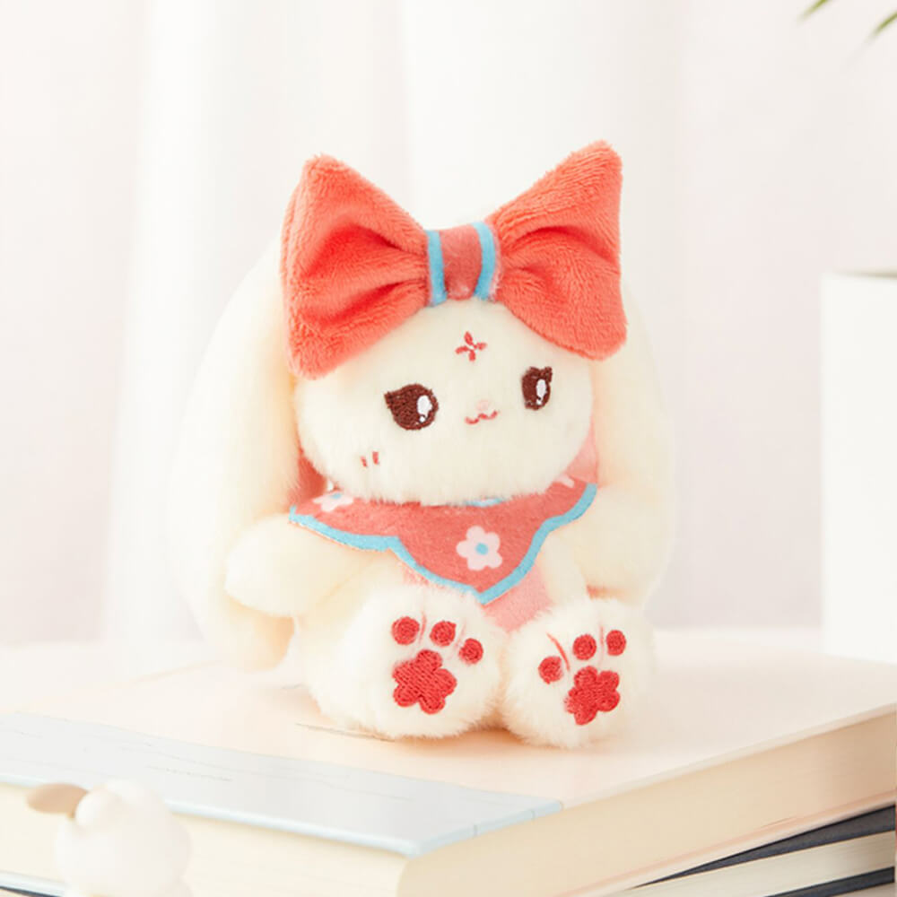 Cute Rabbit Plush Bag Charm, Stuffed Bunny Keychain