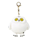 Round Snowy Owl Bag Charm, Animal Keychain