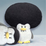 Afro-hair Penguin Stuffed Plush, Funny Animal Plush Toy