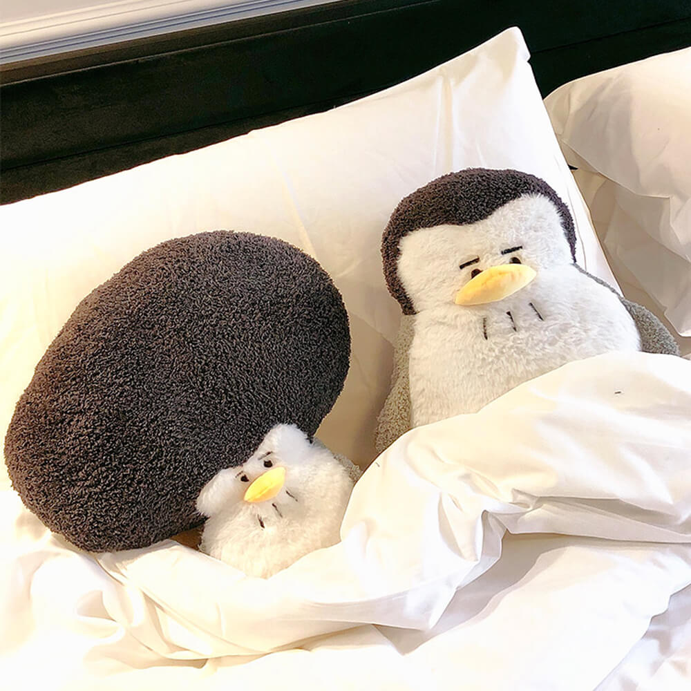 Afro-hair Penguin Stuffed Plush, Funny Animal Plush Toy