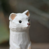 Handmade Carved Ferrets Figurine