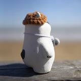 Handmade Polar Bear Ceramics Figure