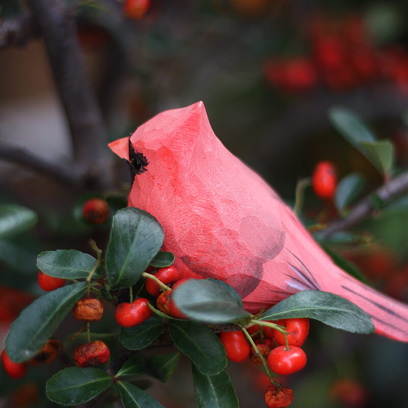 Handmade Carved Bird Figurine
