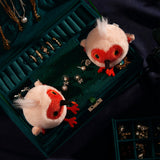 Crested ibis Plush Bag Charm, Stuffed Animal Keychain