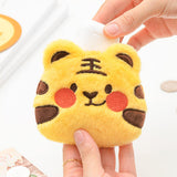 Cute Plush Zippered Tiger Coin Purse
