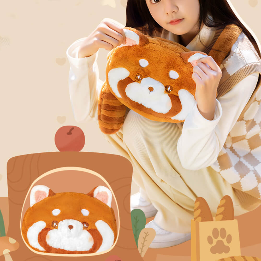 Cute Red Panda Crossbody Bag, Animal Shoulder Bag