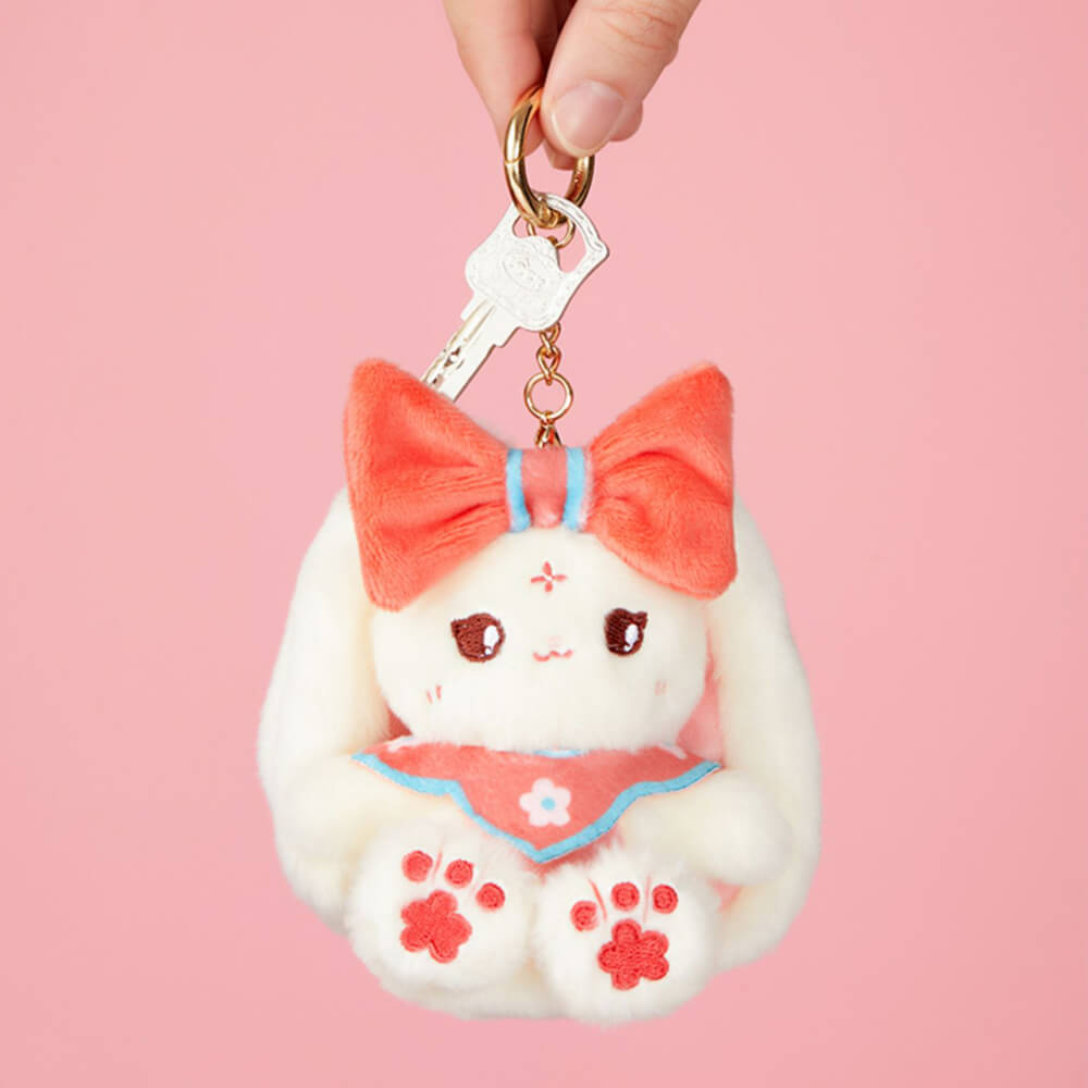 Cute Rabbit Plush Bag Charm, Stuffed Bunny Keychain