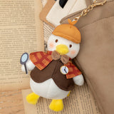 Cute Detective Duck Stuffed Animal Bag Charm