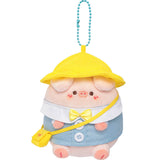 Cute Students Pig Plush Keychain, Animal Bag Charm