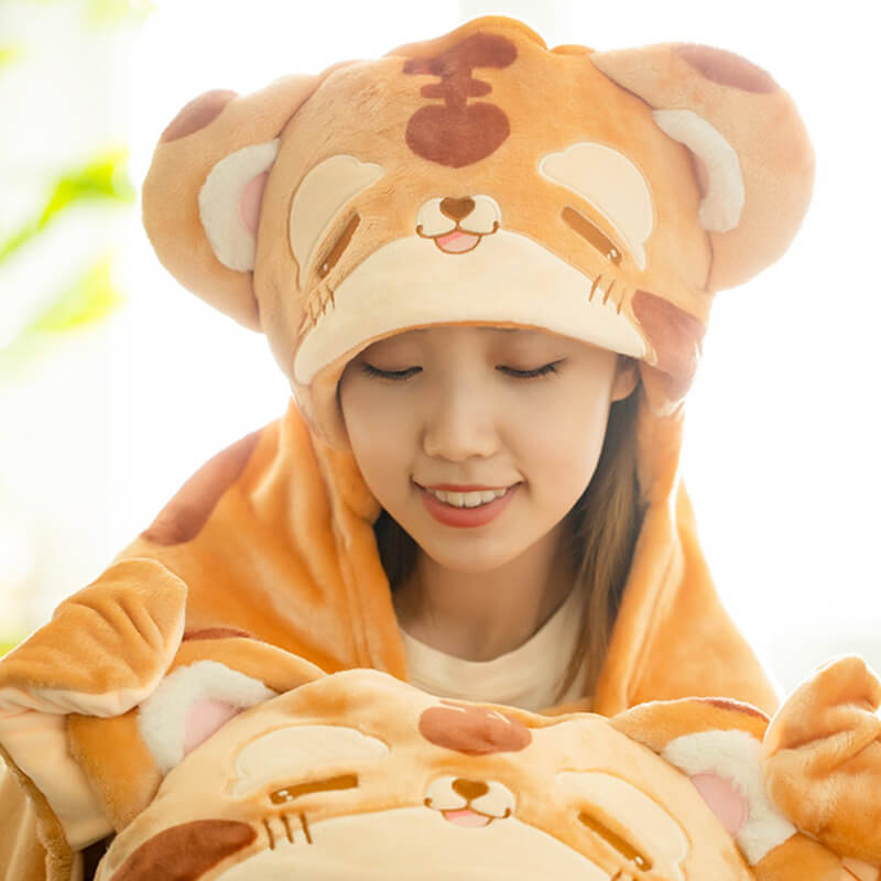 Tiger Cozy Hug Wearable Throw Blanket - Snuggle Blanket