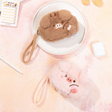 Cute Plush Zippered Pig Coin Purses