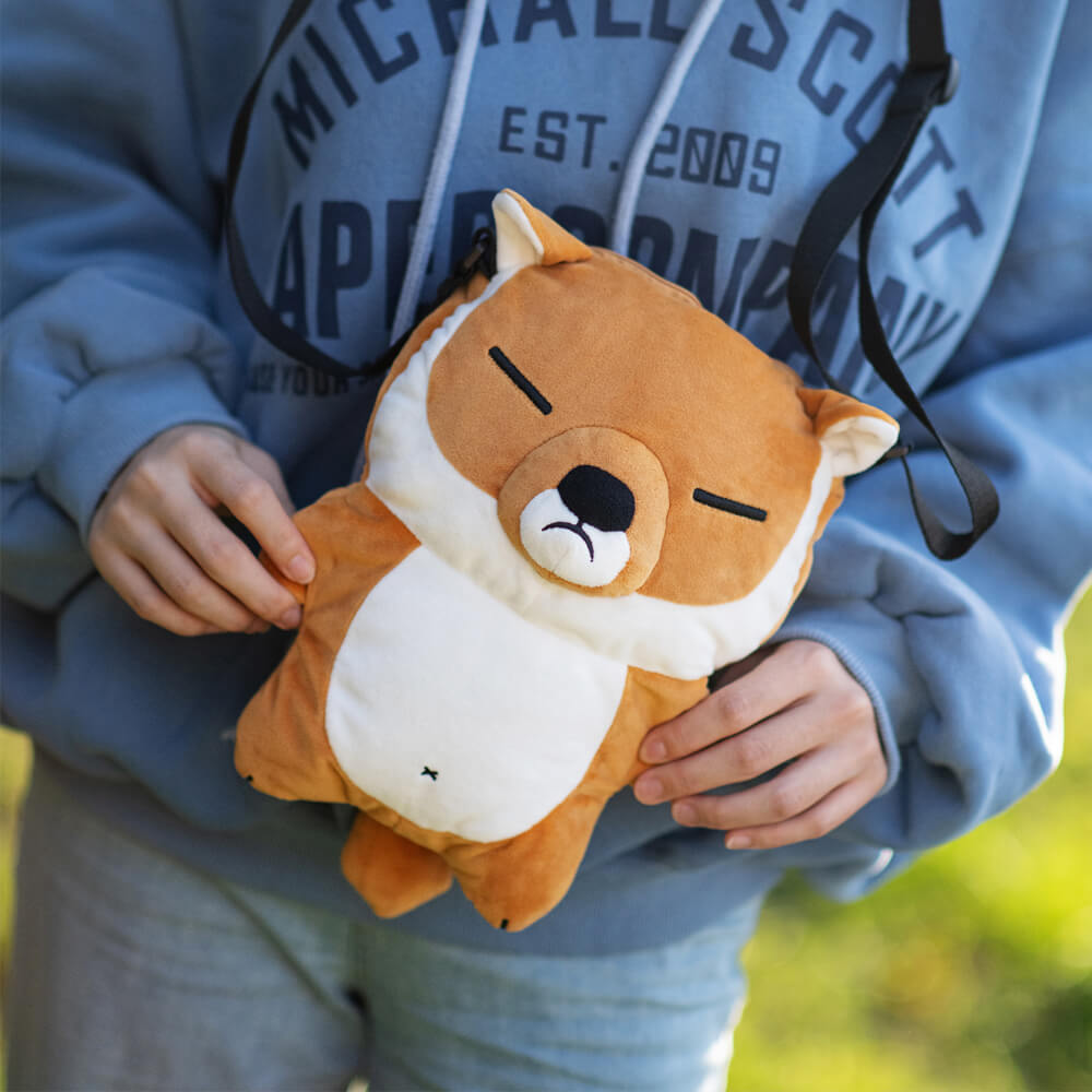 Cute Plush Tibetan Fox Shoulder Bag, Crossbody Packet