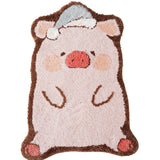 Cute Sleepy Pig Shaped Area Rug, Pig Carpet
