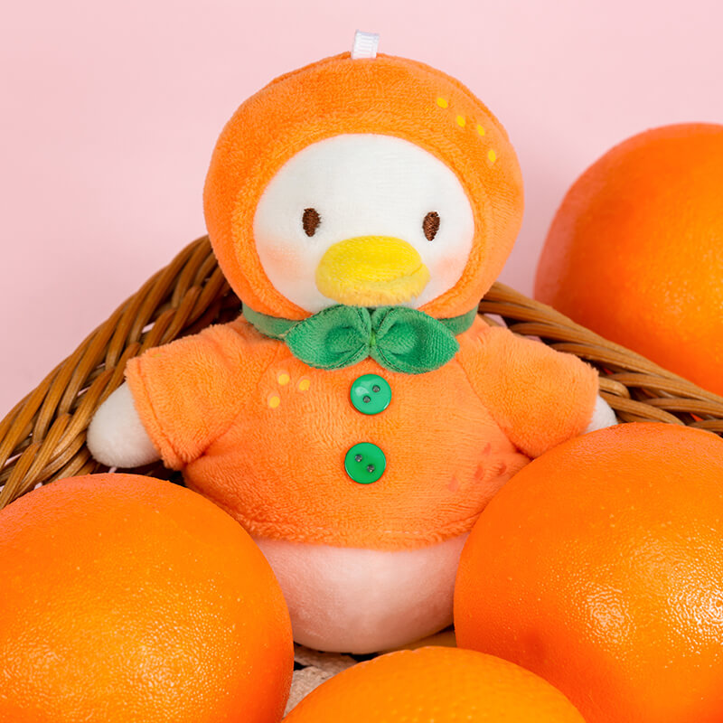 Cute Fruit Duck Stuffed Animal Bag Charm