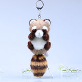 Cute Raccoon Plush Bag Charm, Animal Keychain