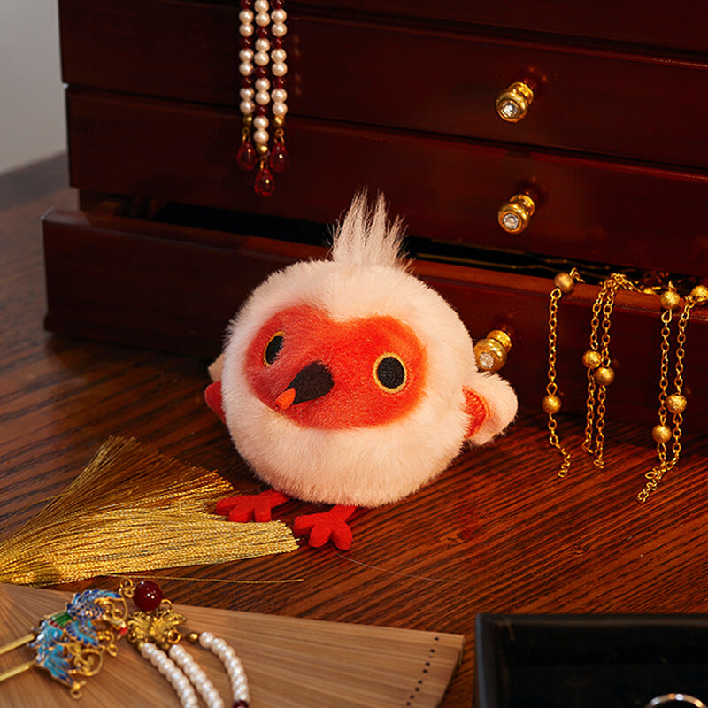 Crested ibis Plush Bag Charm, Stuffed Animal Keychain