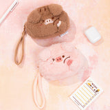 Cute Plush Zippered Pig Coin Purses