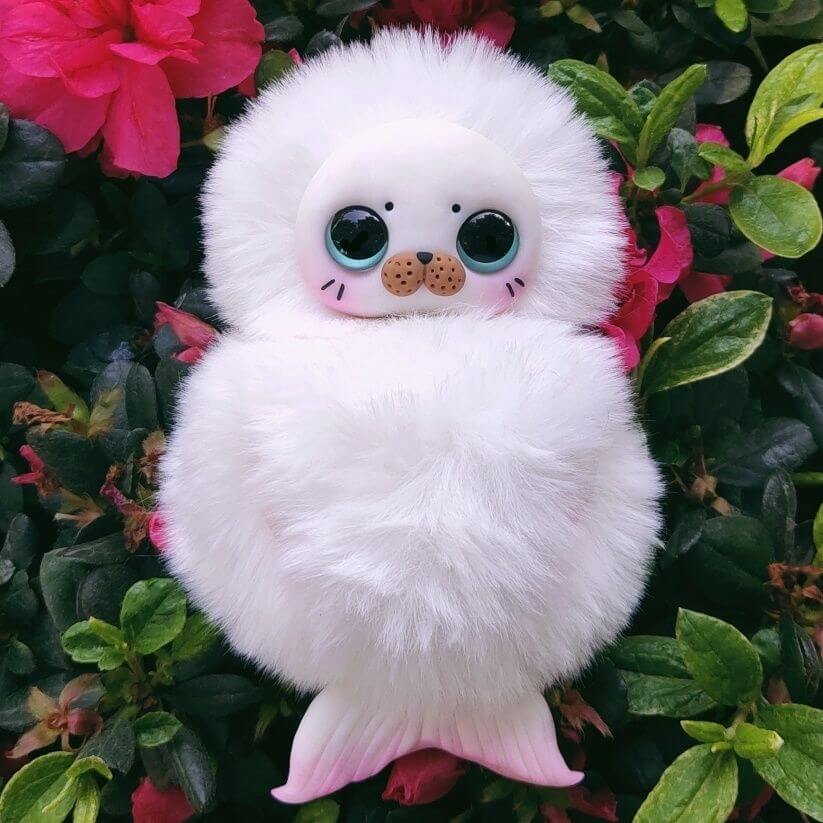 Handmade Polymer Clay Seal Plush Toy