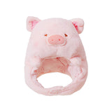 Winter Plush Stuffed Pig Hat, Scarf Cap