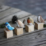 Handmade Carved Bird Figurine