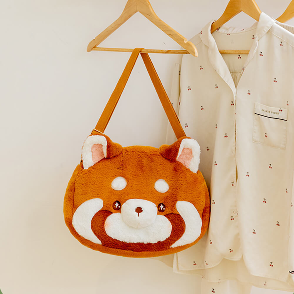 Two-Purpose Red Panda Big Handbag, Crossbody Bag