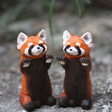 Handmade Carved Red Panda Figurine