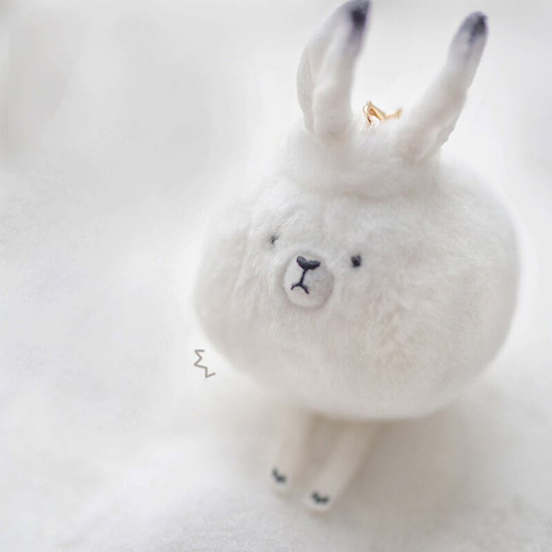 Soft Stuffed Arctic Hare/Killer Whale/Owl Plush Backpack Clip Keychain Purse Pendant