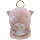 Fluffy Stuffed Pig Bag Charm