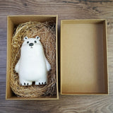 Handmade Polar Bear Ceramics Figure
