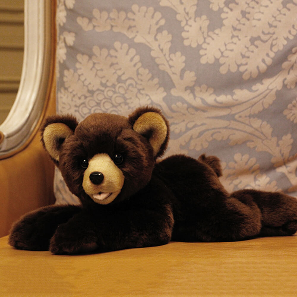 Realistic Lazy Brown Bear Cub Stuffed Animal Plush Toy