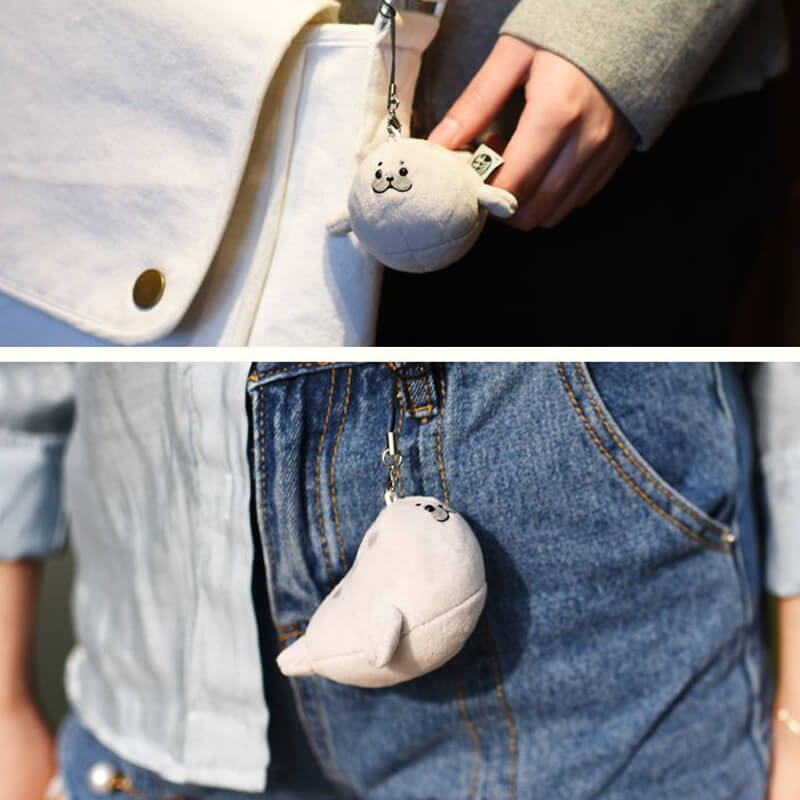 Banana Pose Seal Stuffed Bag Charm