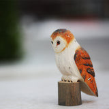 Handmade Carved Owl Figurine