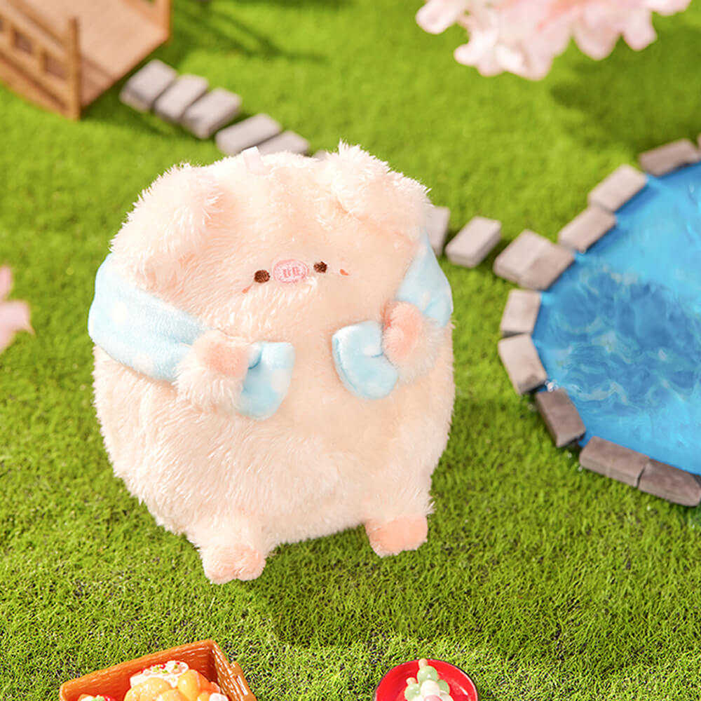 Adorable Bath Piggy Plush Bag Charm, Stuffed Animal Keychain