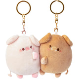 Couple Pig Bag Charm Keychain with Magnet