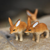 Handmade Carved Fennec Fox Figurine
