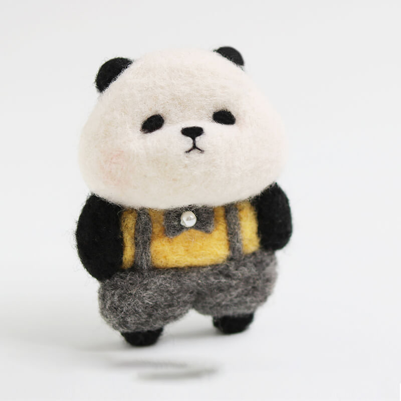 Wool Felt Panda Bag Charm
