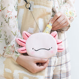 Cute Axolotl Zippered Coin Purses, Animal Money Bag