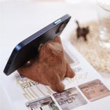 Handmade Carved Brown Bear Pen Stand Cell