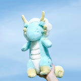 Sitting Chinese Blue Dragon Stuffed Animal Plush Toy