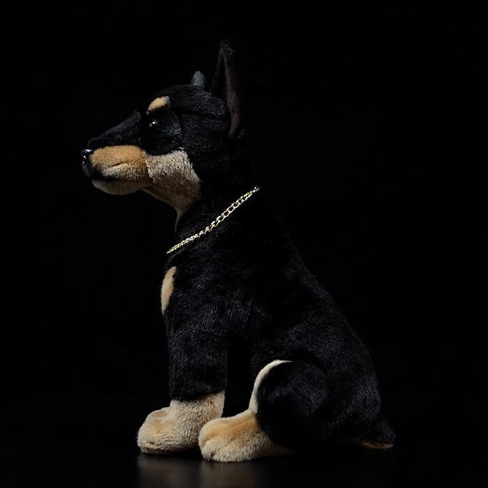 Realistic Doberman Stuffed Animal Plush Toy