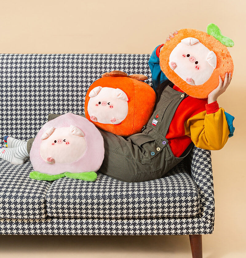 Chubby Pig Fruit Pillow