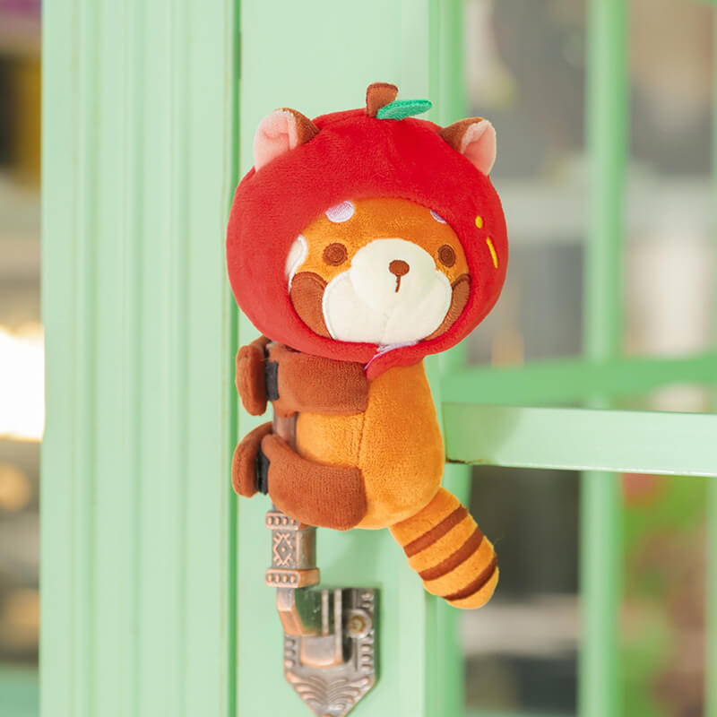Red Panda Stuffed Plush Bag Charm, Clip on Red Panda